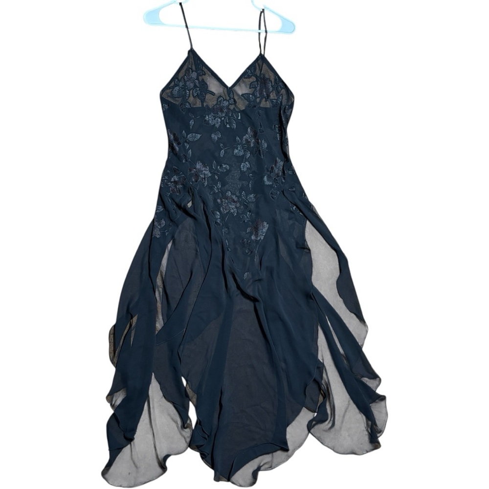 Morgan Taylor Black Floral Nightgown - Size S